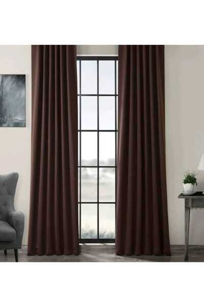 Home tekstil Lüx 1.kalite Blackout Karartma Perde Projeksiyon Perdesi Kahvere...