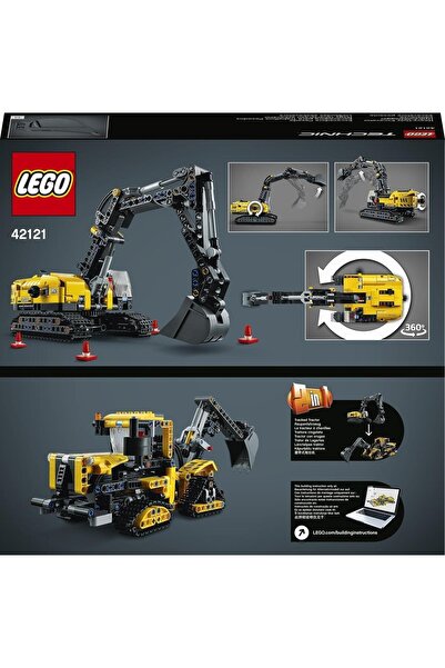 LEGO Technic Ağır Yük Ekskavatörü 42121; 2'si 1 Arada Model Yapım Seti (569 Parça)
