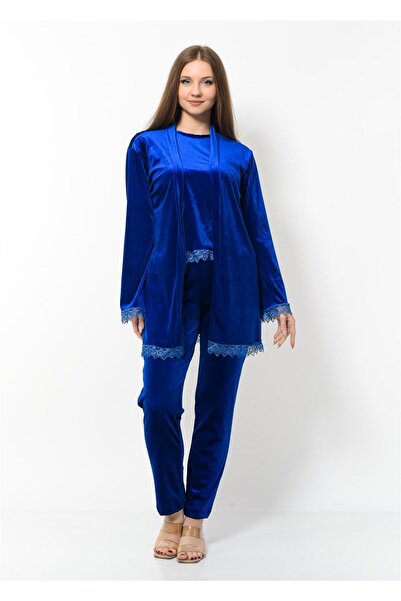 Nuseel Жіночий оксамитовий комплект нічної білизни з 3 предметів Saks