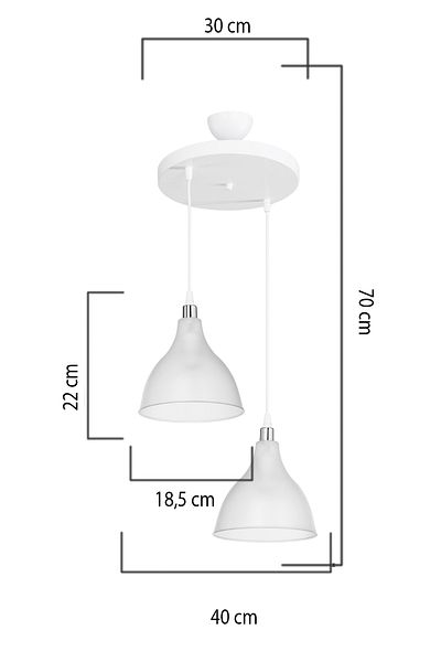 AG LightDesign Transparent White Pendant Chandelier - Room Living Room Kitchen Hallway Lamp