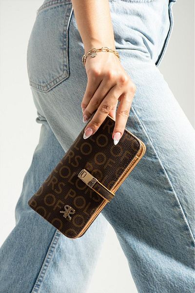 YOGII Дамски хартиен портфейл Balvi Model с отделение за монети, държач за карти и каишка за китка, VIP продукт