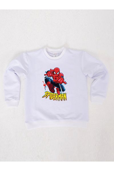 SPIDERMAN Hanorac pentru copii din țesătură de bumbac spiderman imprimat