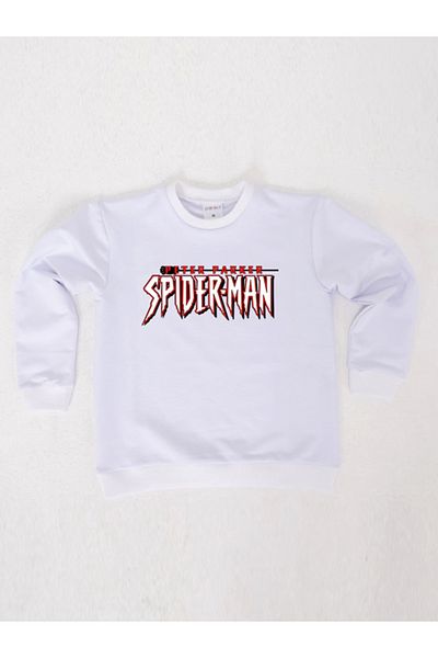 SPIDERMAN Hanorac pentru copii din țesătură de bumbac spiderman imprimat