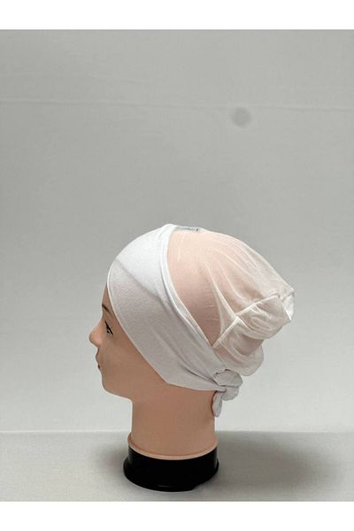 AWAM SILK Awam Silk Tulle Cross-Laced Combed Cotton Bonnet