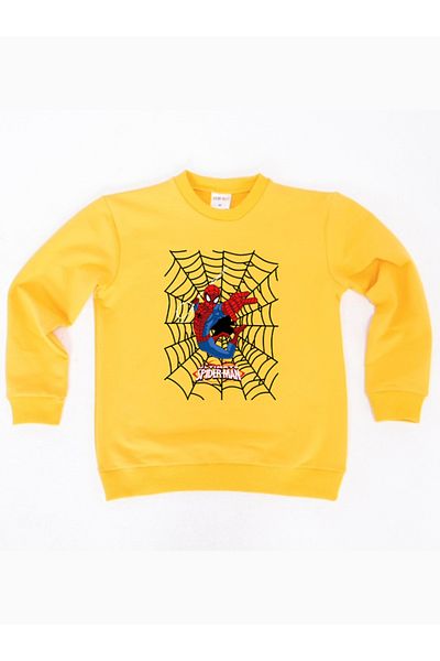 SPIDERMAN Hanorac pentru copii din țesătură de bumbac spiderman imprimat