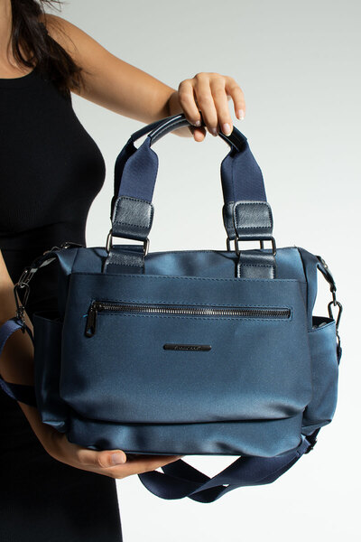 By Hakan SN 1383 WOMEN'S SLEEVE BAG HANDBAG SHOULDER BAG DARK BLUE
