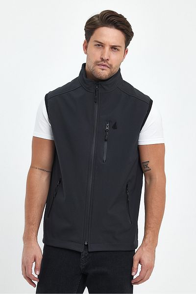 Sporting Men's Smoke Gray Softshell Waterproof Vest