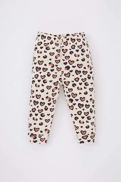 DeFacto Baby Girl Leopard Patterned Long Sleeve Pajama Set