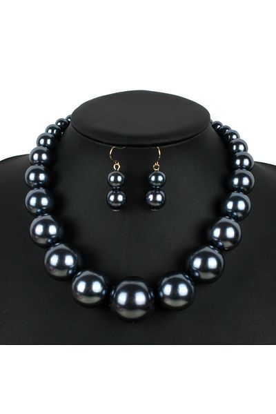 İPAR AKSESUAR PEARL NECKLACE AND EARRINGS SET