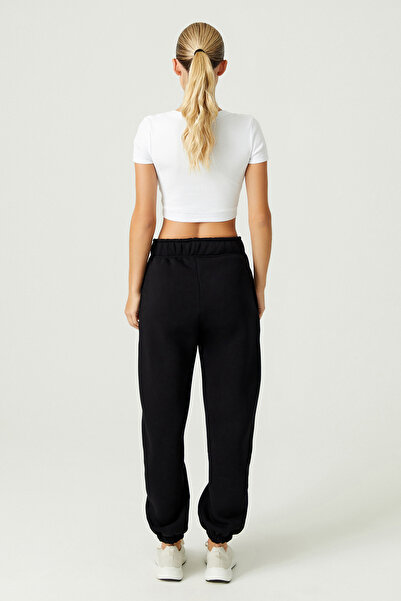 Los Ojos x Melodi Beyaz Pamuklu Fitilli Crop T-Shirt Short Sleeve