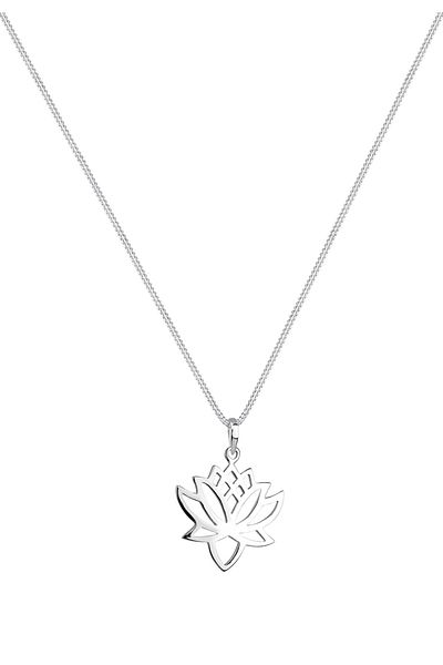ELLI Halskette Lotusblüte Talisman 925 Sterling Silber