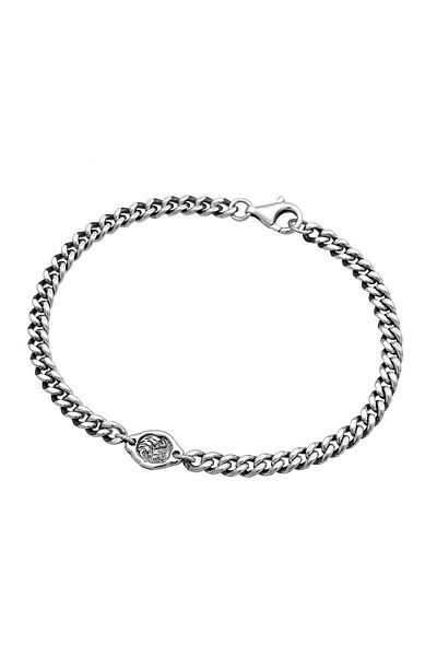 HAZE & GLORY Armband Ride the tide - Panzerkette 925 Silber oxidiert