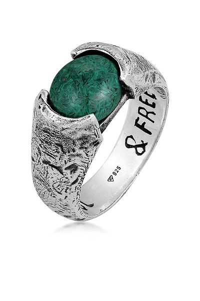 HAZE & GLORY Ring Siegelring Liberty - Afrikanischer Türkis 925 Gümüş
