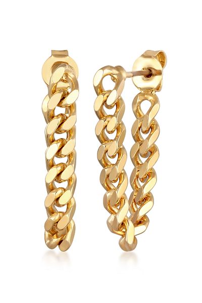 ELLI Ohrringe Panzerkette Ohrhänger Damen Farbe Gold