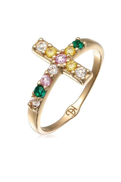 HAZE & GLORY Ring Hg - Ring Damen aus 375 Gelbgold, Schmuck Damen, Goldring, mit Saphir, Em