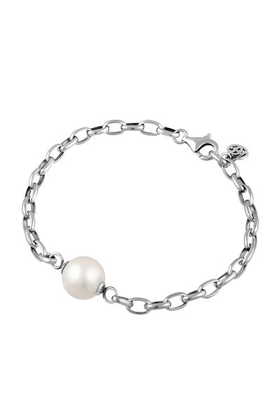 HAZE & GLORY Armband Gliderarmband - Chunky Perle 925 Silber