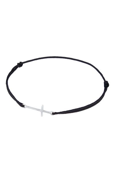 ELLI Armband Kreuz Trend Symbol Elastisches Nylon 925 Silber