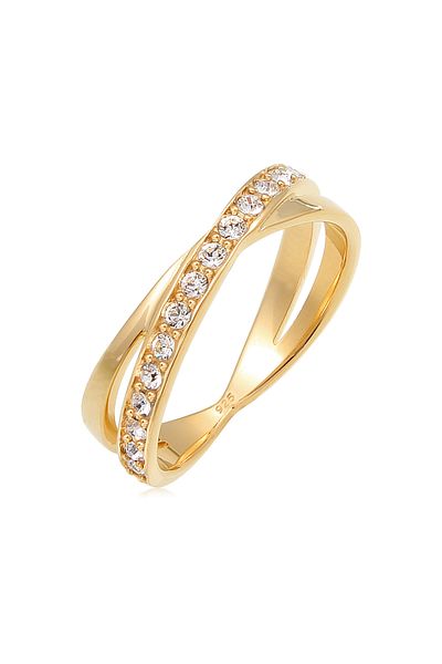 ELLI Ring Damen Wickel elegant mit Kristallen in 925 Sterling Silber