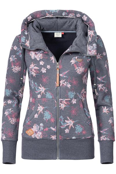 Ragwear Sweatjacke Neska Zip Flowers