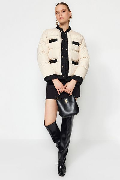 Trendyol Collection Ecru Pocket Detailed Water Repellent Puffer Jacket TWOAW24MO00305