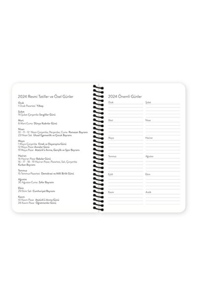 Hisli Şeyler 2024 Weekly Agenda The Sweetest in the World 13x19.5