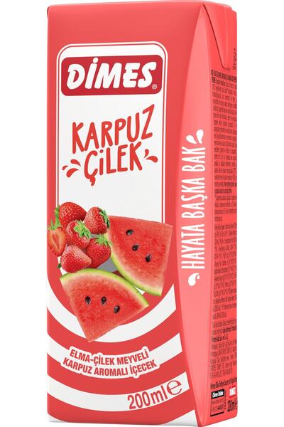 Dimes Karpuz Çilek Içeceği Leaf 0.2 L*27 Adet