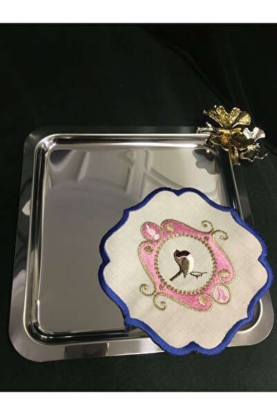 EKKE HOME Bird Embroidered Cocktail Napkin 2 Pack