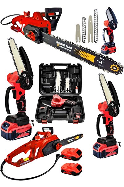 Germany Steel 2'li Set 4800w Elektrikli Hızar Testere Ağaç Odun Kesme Testere...