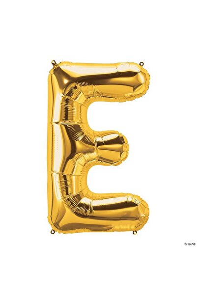 partideyince Letter E Foil Balloon Gold