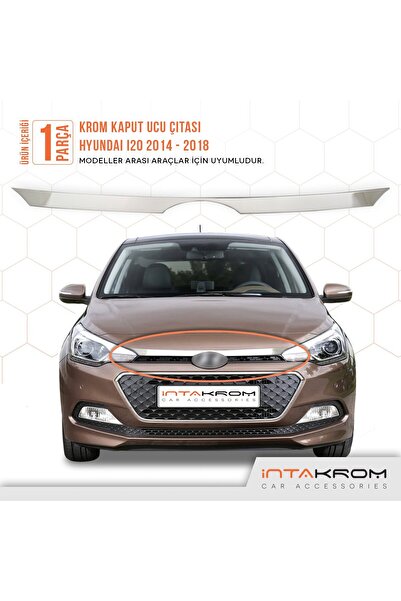 İntachrom Hyundai I20 Krom Kaput Ucu Çıtası 2014-2018