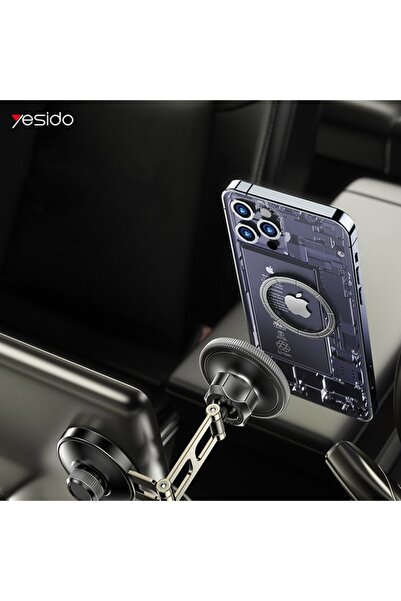 Asfal Mıknatıslı 270° Dönen Magsafe Uyumlu Araç İçi Telefon Telefon Tutucu La...