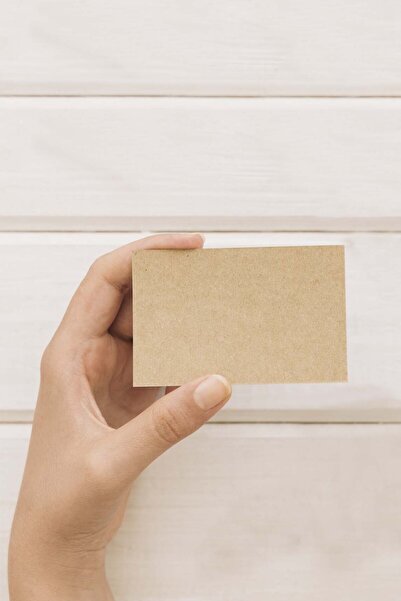 Mapi Kraft kart / Ürün kartı / 100 Adet Baskısız not kartı (8x 5 CM)