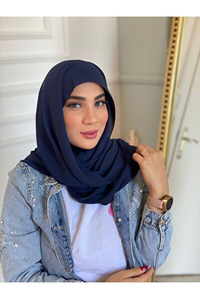 aynour شال كريب جاهز مع طوق رقبة عملي