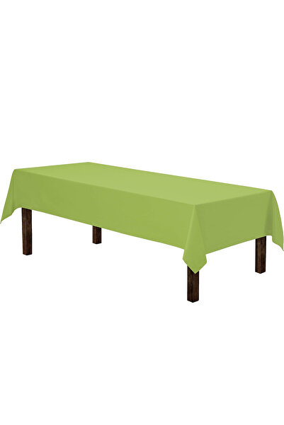 Zeren Home Непромокальна безпроблемна лляна скатертина яблучно-зеленого кольору