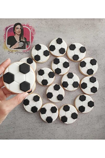 Tatlı Armağanlar Futbol Topu Butik Kurabiye - 20 Adet