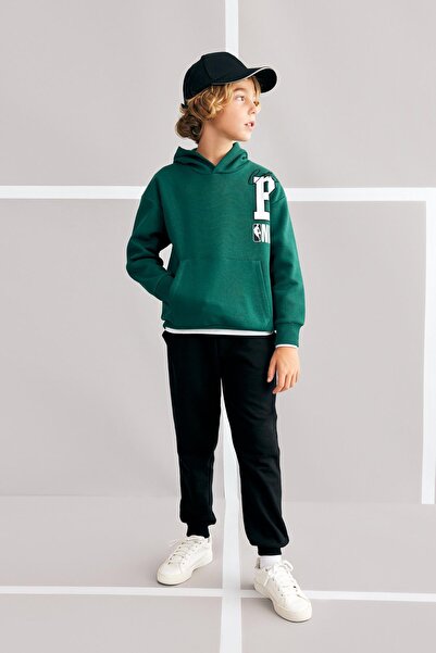 DeFacto Erkek Çocuk Nba Boston Celtics Oversize Fit Kapüşonlu Kalın Sweatshirt A5531a823wn