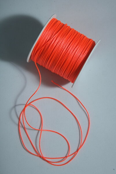 Eskişehir hobi sanat 1 mm 100 de metri culoare portocaliu neon șnur parașuta macrame brățară șnur colier bijuterii design șnur