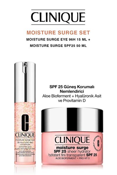Clinique Moisture Surge SPF25 Hassas Ciltler için Yatıştırıcı Nemlendirici Ca...