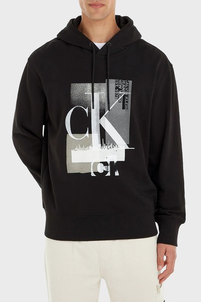 Calvin Klein Baskılı Kapüşonlu Regular Fit Sweat J30J324310BEH Erkek SWEAT J3...