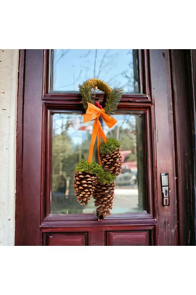 ART PINE Πρωτοχρονιάτικο 3 τεμάχια Κώνος 14-18cm Στολίδι Πόρτας, Διακόσμηση Κήπου Τοίχου Διακόσμηση Σπιτιού Χειροποίητη