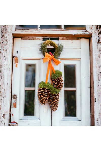ART PINE Πρωτοχρονιάτικο 3 τεμάχια Κώνος 14-18cm Στολίδι Πόρτας, Διακόσμηση Κήπου Τοίχου Διακόσμηση Σπιτιού Χειροποίητη