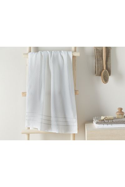 English Home 70x140 εκ. Λευκή μαλακή βαμβακερή πετσέτα μπάνιου