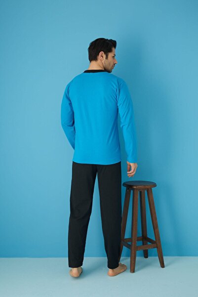 Ayans Pijama Set de pijamale cu mânecă lungă și subțire dintr-un singur jerseu