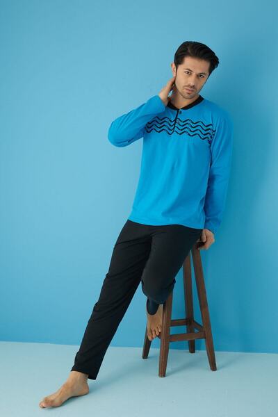 Ayans Pijama Set de pijamale cu mânecă lungă și subțire dintr-un singur jerseu