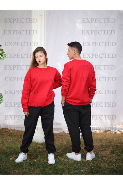 EXPECTED DEAR COUPLE COMBINATION PRINTED OVERSIZED TRACKSUIT WITH DRESS - 2 PIECES