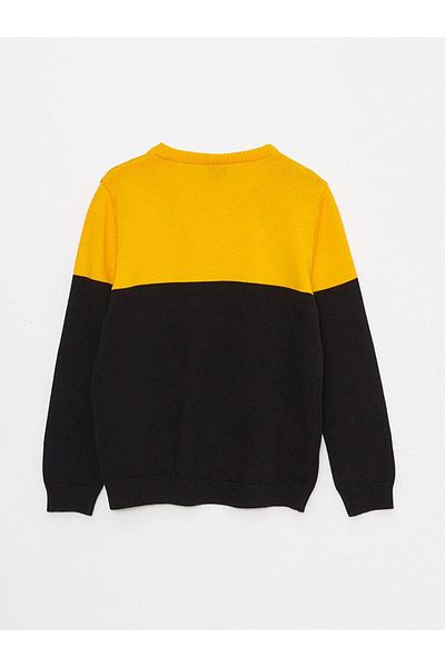 LC Waikiki Πλεκτό πουλόβερ για αγόρια - LCW Kids, Crew Neck, Μακρύ μανίκι, Colorblock