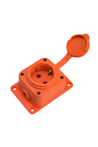 Bylion Wall Socket Single Phase Rubber 220/240V 16A Orange