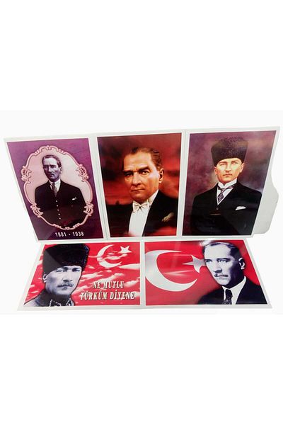 sevgi kırtasiye Σετ καρτ ποστάλ Ataturk Σετ 5 τεμ