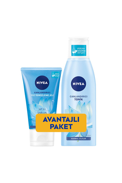 NIVEA Yüz Temizleme Jeli 150 ml + Canlandırıcı Tonik 200 ml