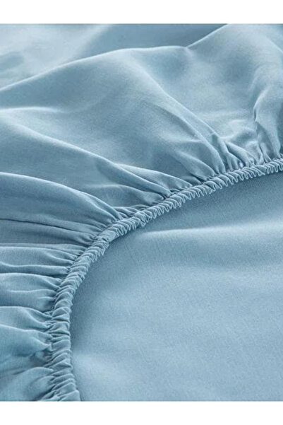 Minteks Blue Fitted Sheet Set Double